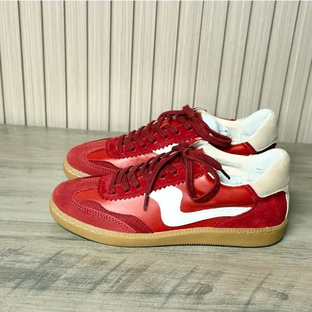 Dolce Vita Notice Sneakers Crimson Suede Women's Size 9.5M
